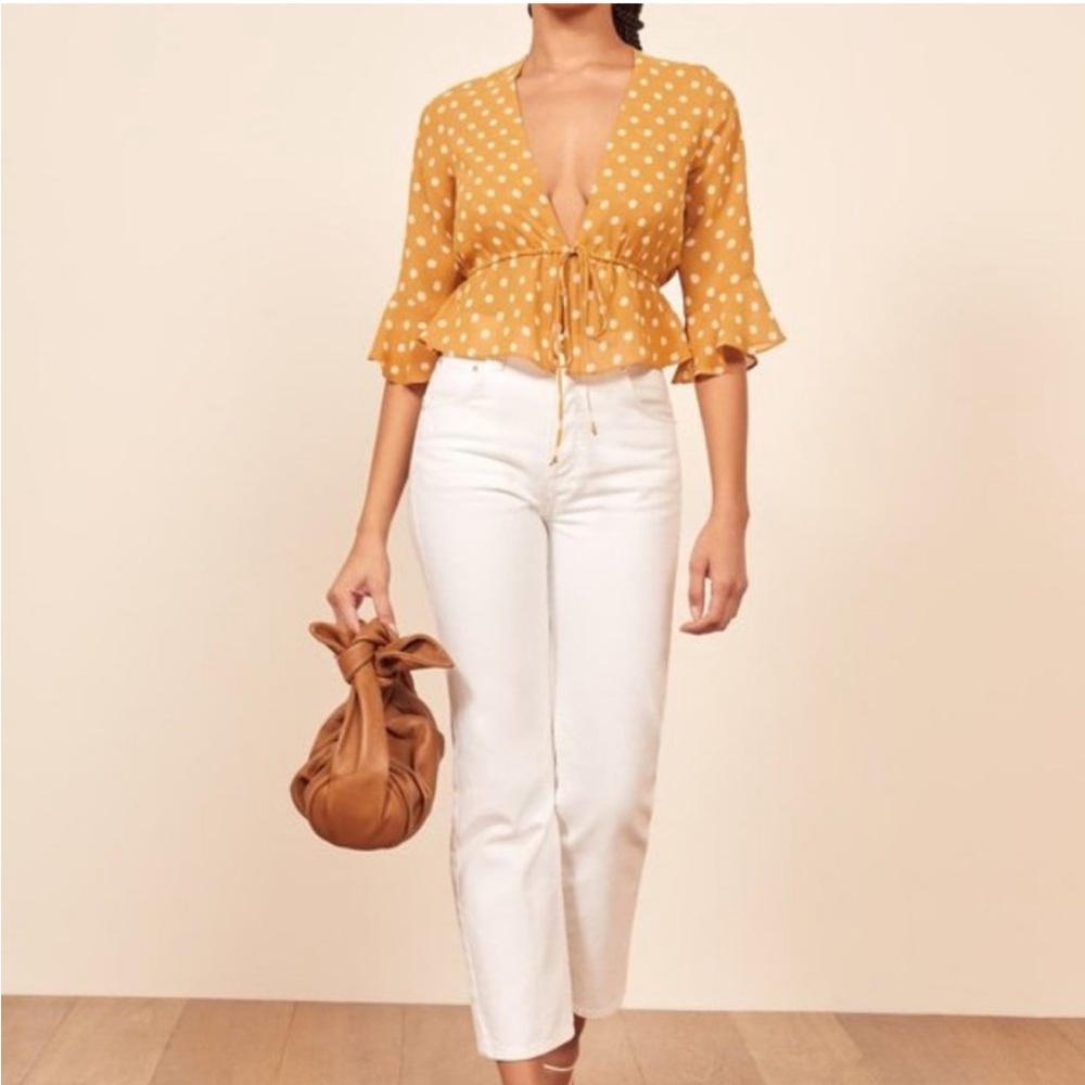 Reformation Faith Front Tie Top